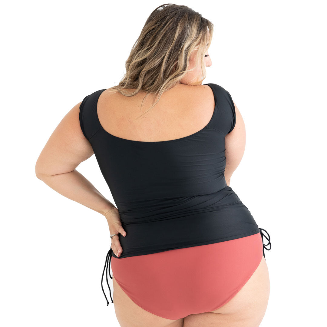 水着・ラッシュガード Borders at Balcony TANKINI SWIM TOP Tankini Tops | Modest Swim Tops - Janela Bay